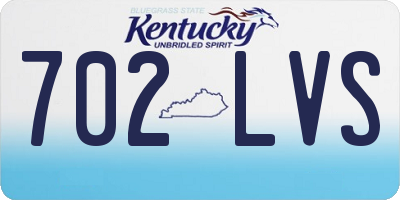 KY license plate 702LVS