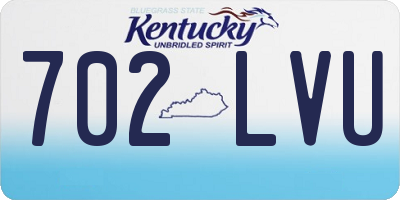 KY license plate 702LVU