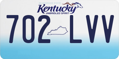 KY license plate 702LVV