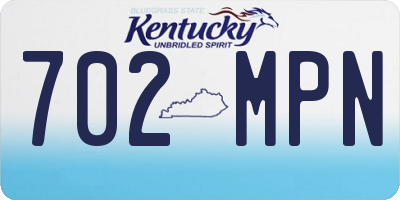 KY license plate 702MPN