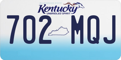 KY license plate 702MQJ