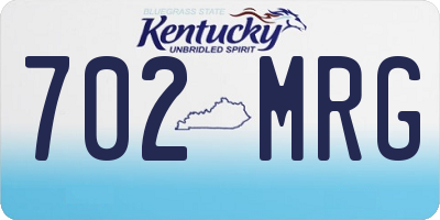 KY license plate 702MRG