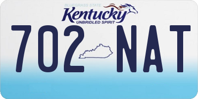 KY license plate 702NAT