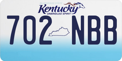 KY license plate 702NBB
