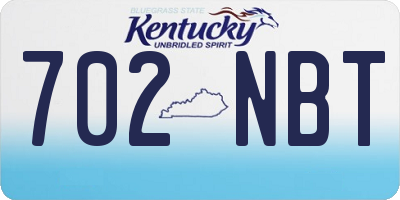 KY license plate 702NBT