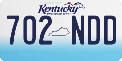 KY license plate 702NDD