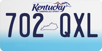 KY license plate 702QXL