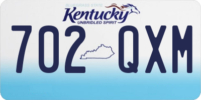 KY license plate 702QXM