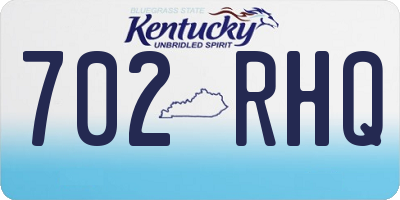 KY license plate 702RHQ