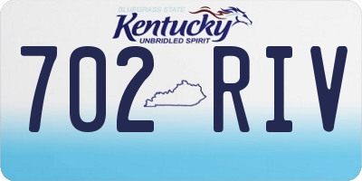 KY license plate 702RIV
