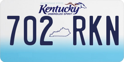 KY license plate 702RKN
