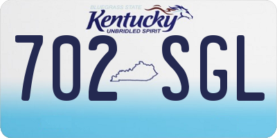 KY license plate 702SGL