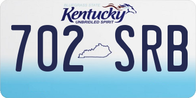 KY license plate 702SRB
