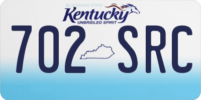 KY license plate 702SRC