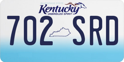 KY license plate 702SRD
