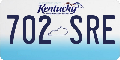 KY license plate 702SRE