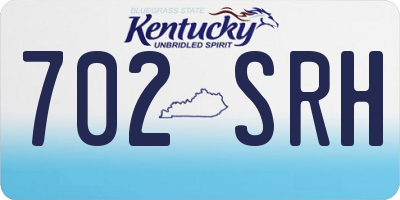 KY license plate 702SRH