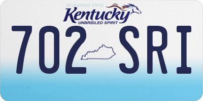 KY license plate 702SRI