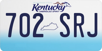 KY license plate 702SRJ