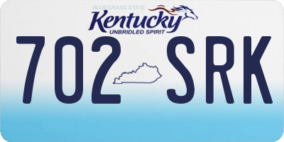 KY license plate 702SRK