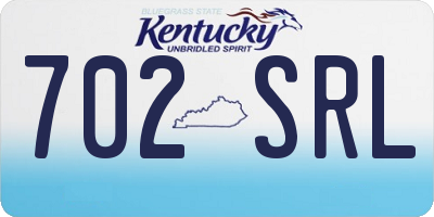 KY license plate 702SRL