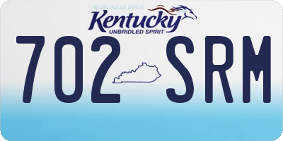KY license plate 702SRM