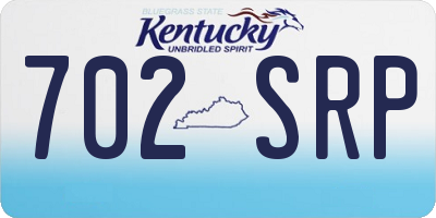 KY license plate 702SRP