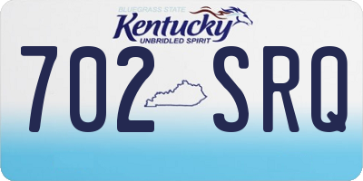 KY license plate 702SRQ