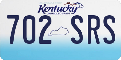 KY license plate 702SRS