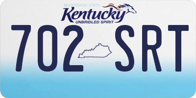 KY license plate 702SRT
