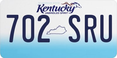 KY license plate 702SRU