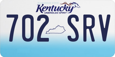 KY license plate 702SRV