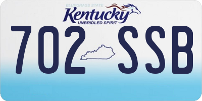 KY license plate 702SSB