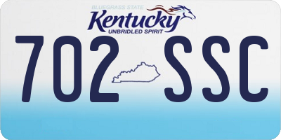 KY license plate 702SSC