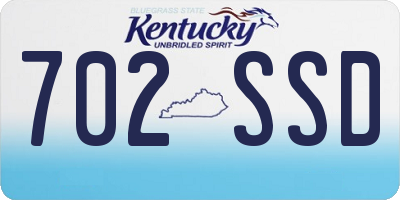 KY license plate 702SSD