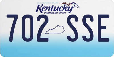 KY license plate 702SSE