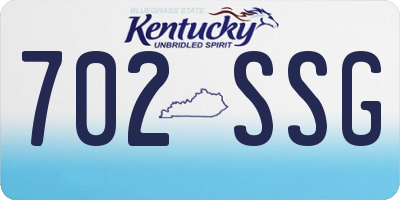 KY license plate 702SSG