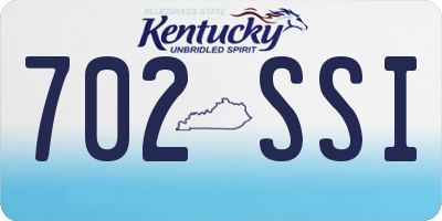 KY license plate 702SSI