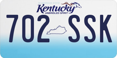 KY license plate 702SSK