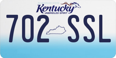 KY license plate 702SSL