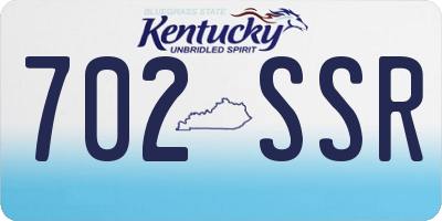 KY license plate 702SSR