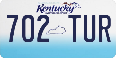 KY license plate 702TUR