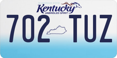 KY license plate 702TUZ