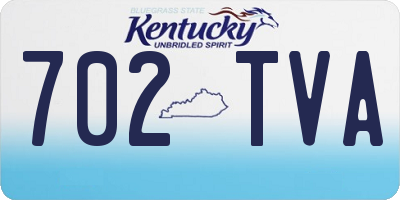 KY license plate 702TVA