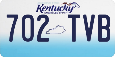 KY license plate 702TVB