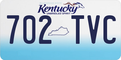 KY license plate 702TVC