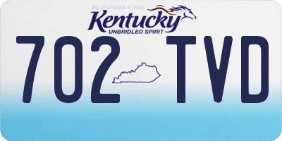 KY license plate 702TVD