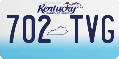 KY license plate 702TVG