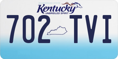 KY license plate 702TVI