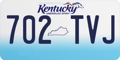 KY license plate 702TVJ